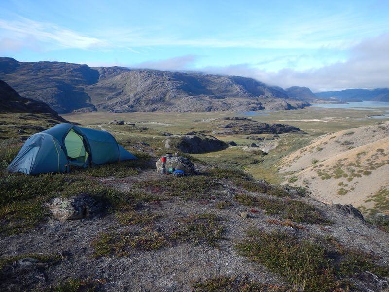 Das Fjellheimen Superlight 2 Camp auf dem Arctic Circle Trial in Grönland Fjellheimen Superlight Camp - in Grönland