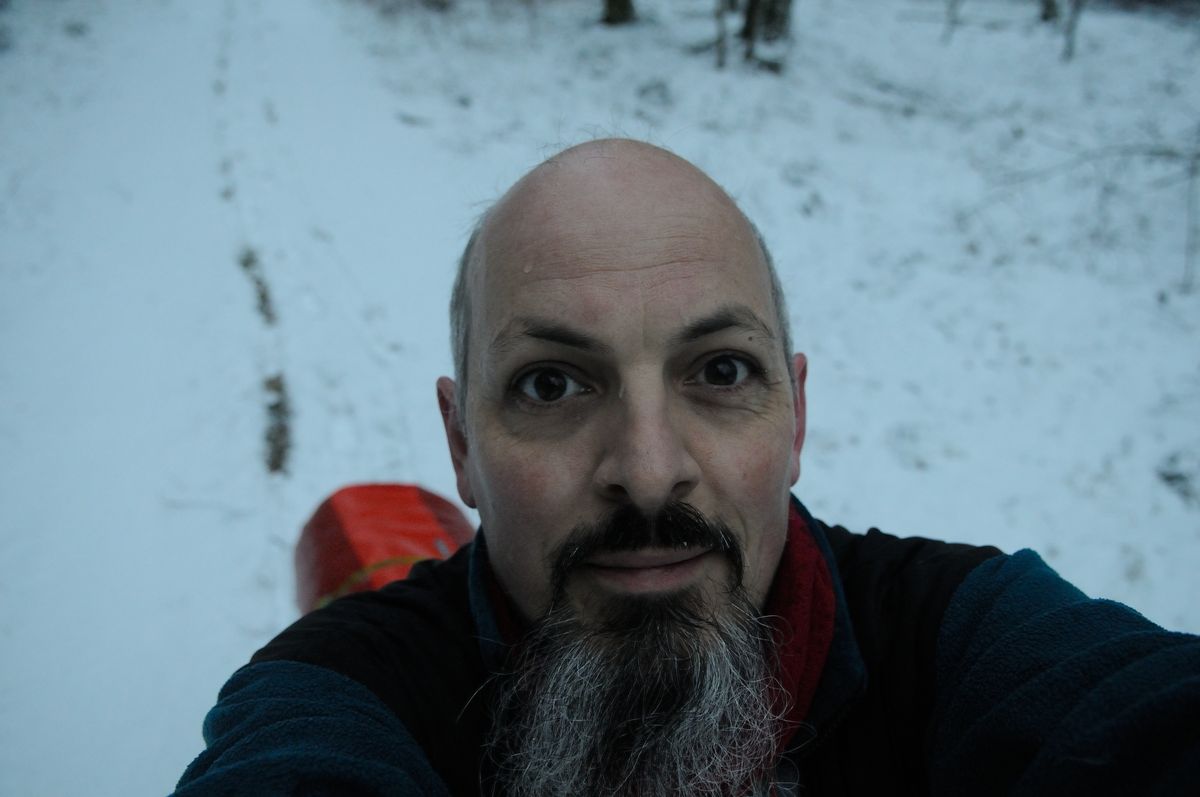 Unerfahrener Selfiemacher.
