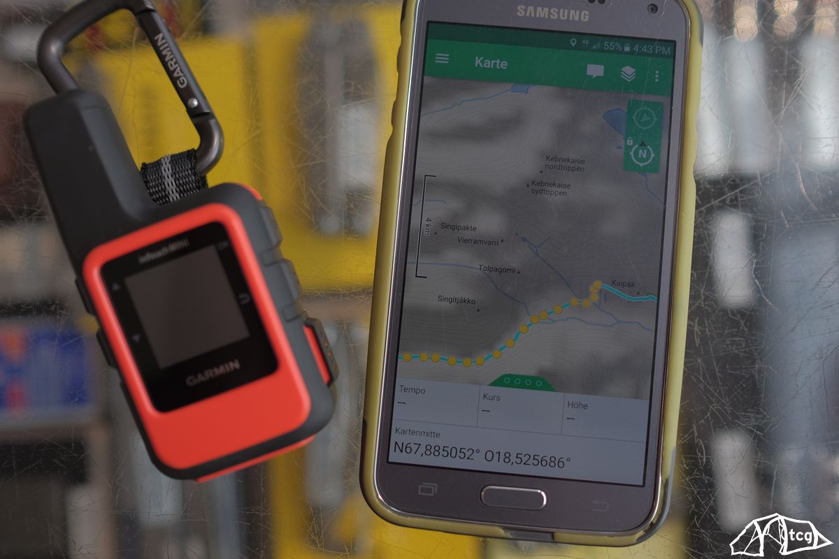 Die gelben Punkte wurden vom inReach automatisch gesetzt, kosten aber Geld. Die gelben Punkte wurden vom inReach automatisch gesetzt.