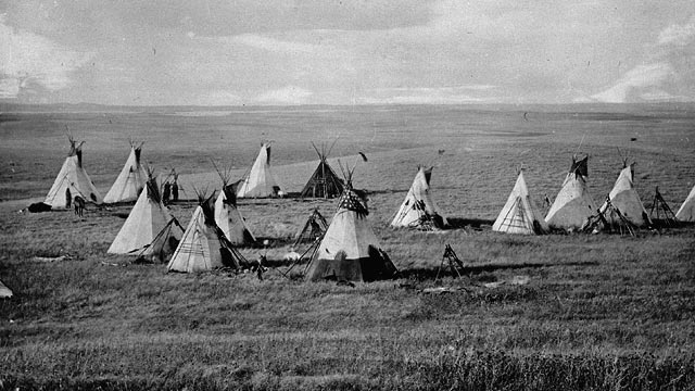 Camp der Cree Ureinwohnern (1871)