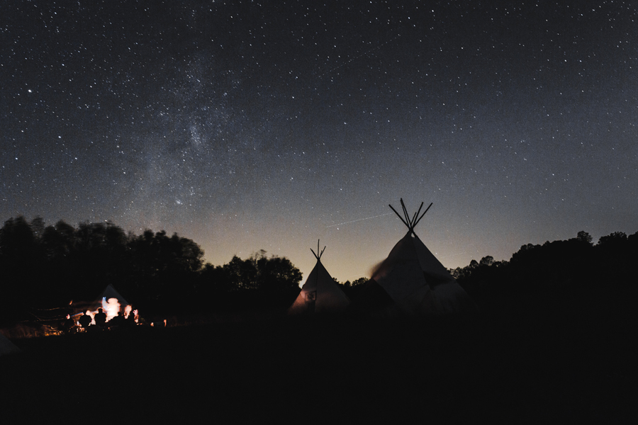 Tipi unterm Sternenhimmel