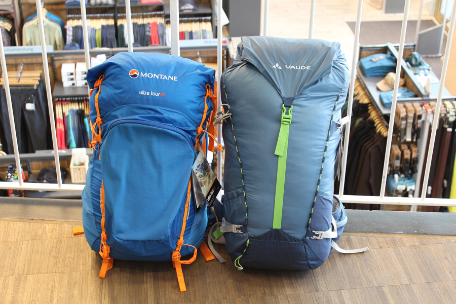 Montane Ultra Tour 55 - 812 g und VAUDE Zerum 38 LW - 860 g