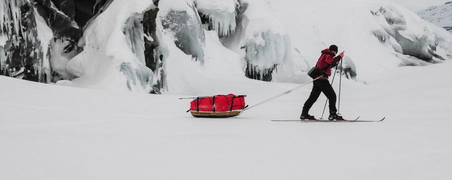 Wintertour mit Pulka