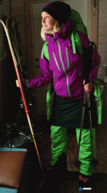 Gleich auf der Piste reingeschlüpft und Popo gewärmt. Fotos: Bergans Herbst/Winter Katalog 13/14