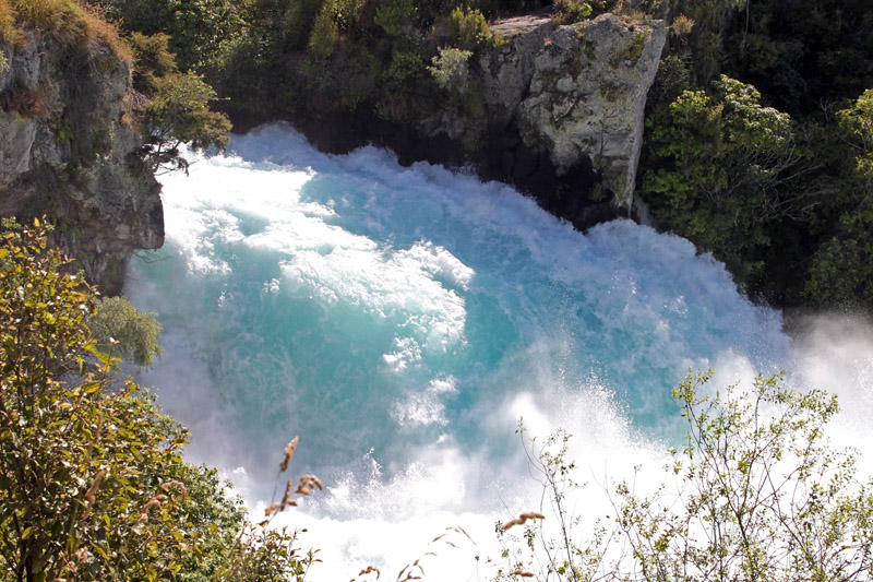 Tosender Wasserfall: Die Huka Falls. Alle Bilder: Birte privat