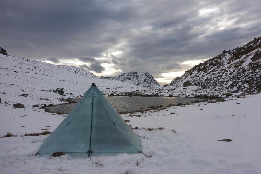 Lager auf 5000m. Yangmolong-Massiv