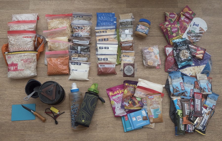 trekkingnahrung verpackt