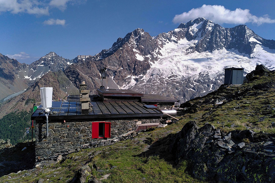 Angekommen am Rif Camerini mit Blick auf Monte Disgrazia ©SuHerrmann