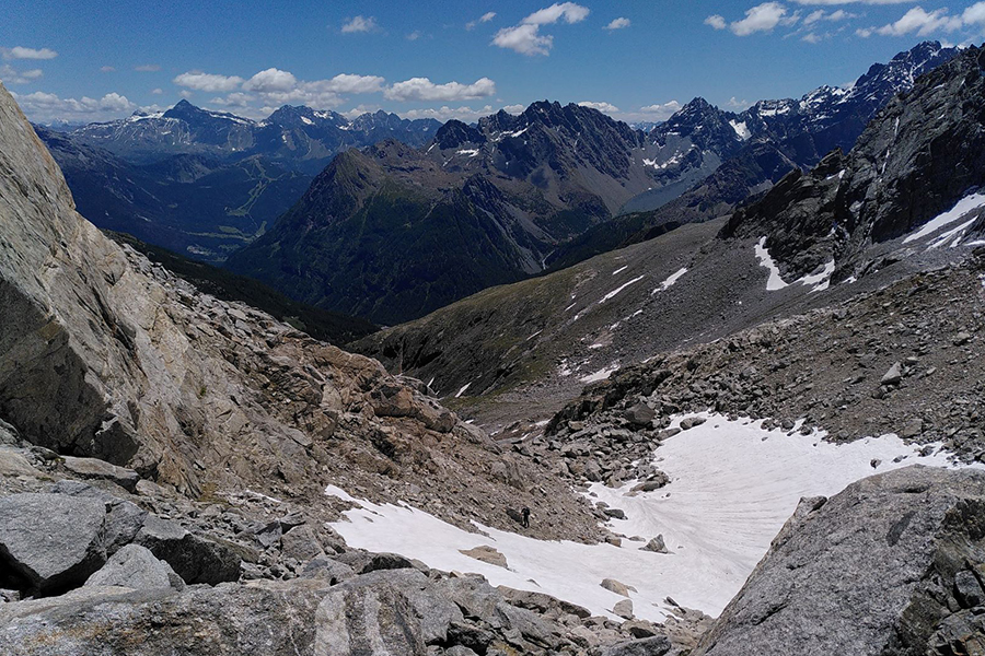 Rückblick ins Valmalenco vom Fornopass aus ©SuHerrmann
