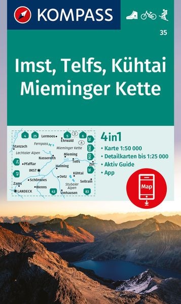 Wanderkarte 35 - Imst, Telfs, Kühtai, Mieminger Kette
