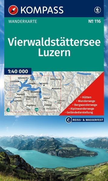 Wanderkarte Vierwaldstätter See - Luzern