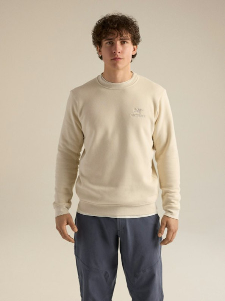 Emblem Fleece Crew-Sea Salt