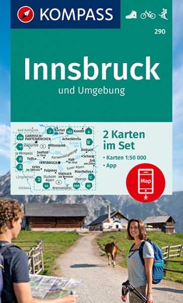 Wanderkarte Innsbruck und Umgebung