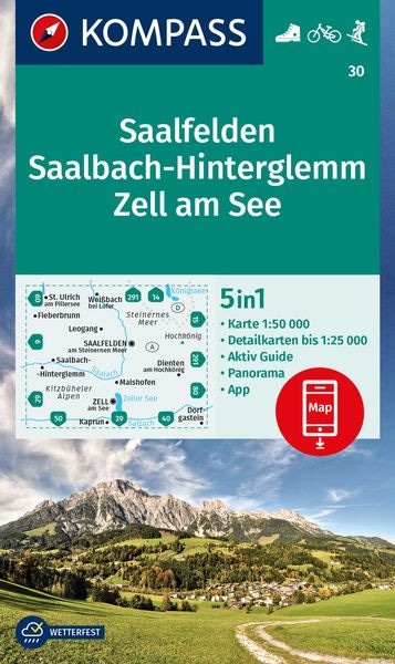 Wanderkarte Saalfelden, Saalbach-Hinterglemm, Zell am See