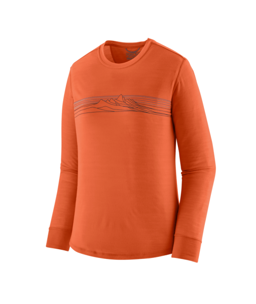 LS Cap Cool Merino Blend Graphic Shirt W Orange
