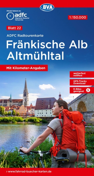 Fränkische Alb / Altmühltal Fahrradkarte