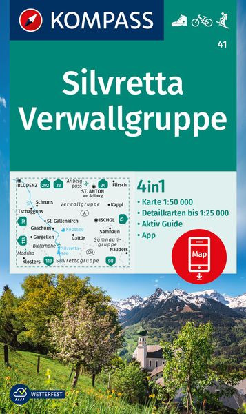 Wanderkarte Silvretta, Verwallgruppe