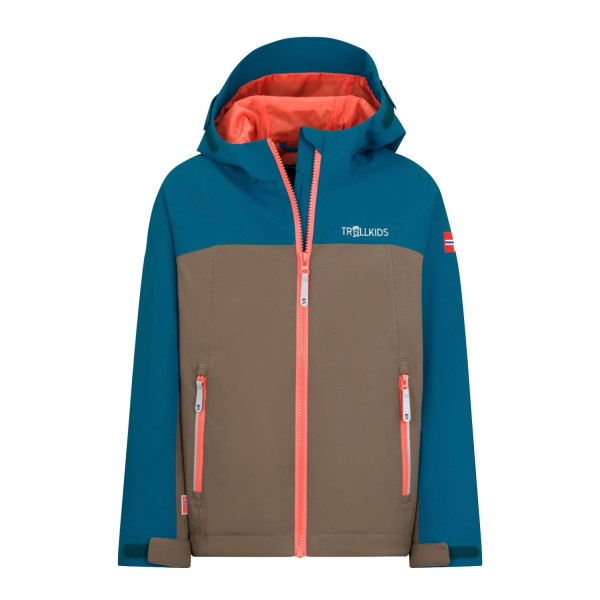 Kids Telemark Jacket Blue/Mocca/Orange