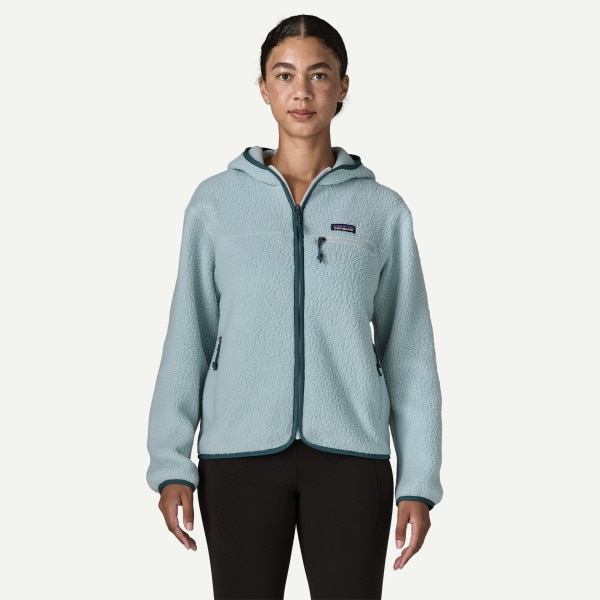 Retro Pile Hoody Woman Virtually Blue