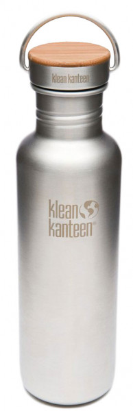 Reflect Trinkflasche 800ml bamboo cap - stainless