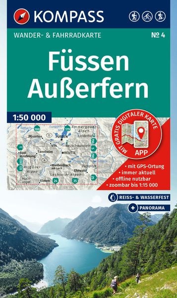 Wanderkarte Füssen, Außerfern