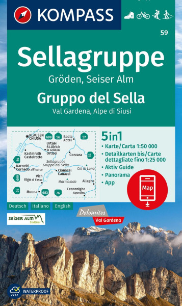 Wanderkarte Sellagruppe