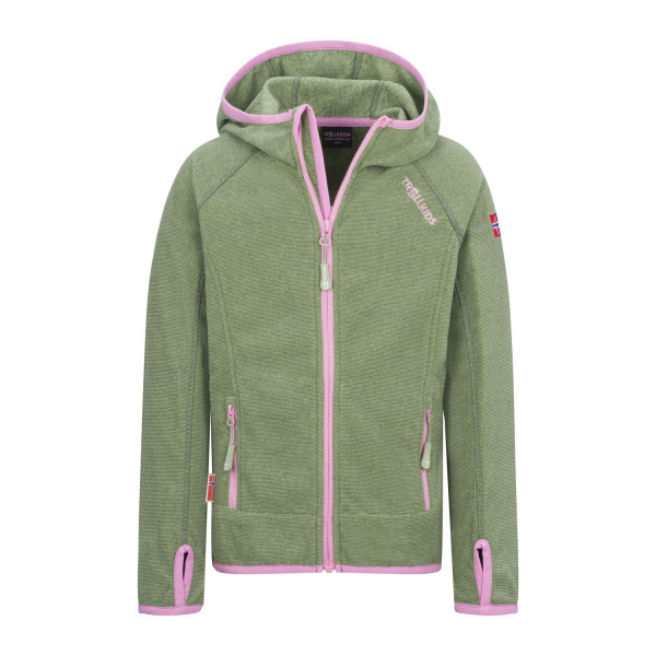 Girls Sandefjord Jacket Green/Wild Rose