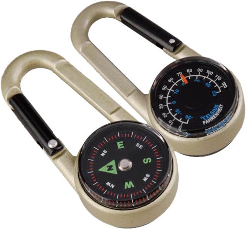 Karabiner Kompass mit Thermometer