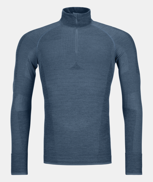 230 Comp Zip Neck Petrol Blue