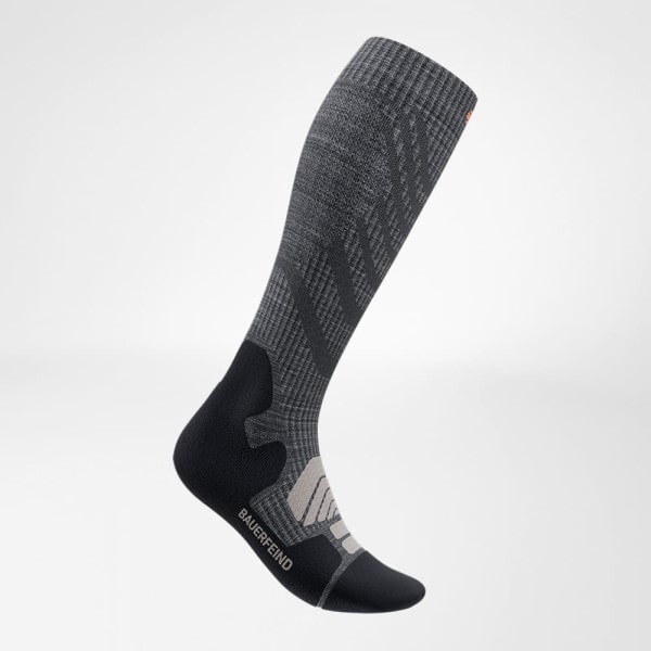 Outdoor Merino Compression Socks Lava Grey