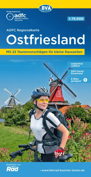 ADFC-Regionalkarte Ostfriesland - 1:75.000