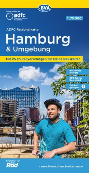 Hamburg und Umgebung Fahrradkarte, Auflage 2020