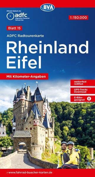 Rheinland / Eifel Fahrradkarte , Auflage 2019