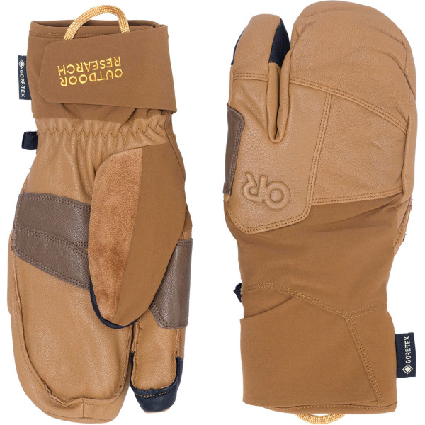 Team Gore Tex 3 Finger Gloves Dark Natural