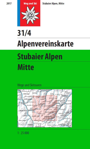 AV-Karte 31/4 - Stubaier Alpen Mitte