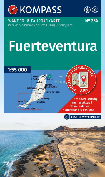 Wanderkarte Fuerteventura 3in1