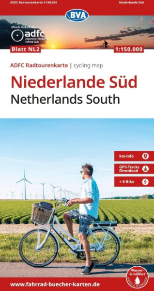 ADFC-Radtourenkarte Niederlande Süd 1:150.000