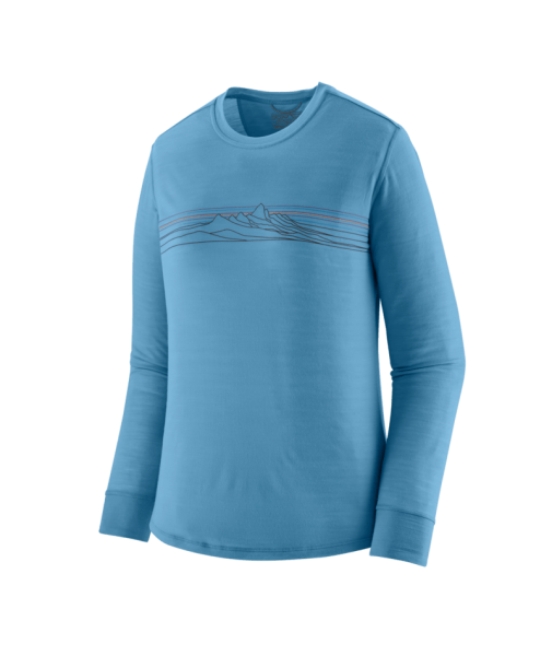 LS Cap Cool Merino Blend Graphic Shirt W Blue