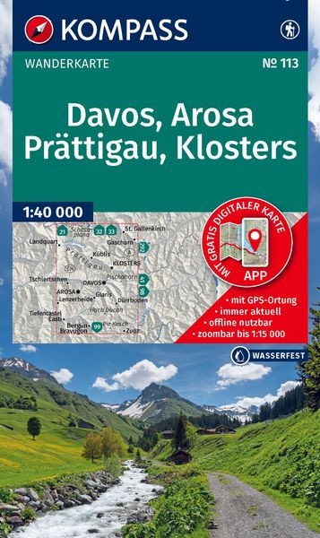 Wanderkarte 113 - Davos, Arosa, Prättigau, Klosters