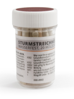 Wasserfeste Sturmstreichhölzer in Dose