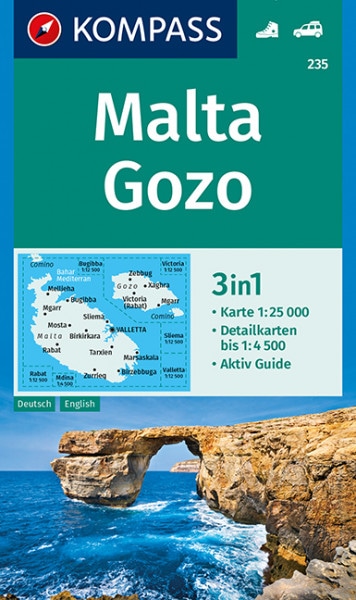 Wanderkarte Malta, Gozo