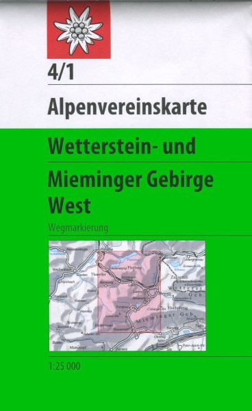 AV-Karte 04/1 - Wetterstein-Mieminger Gebirge, West