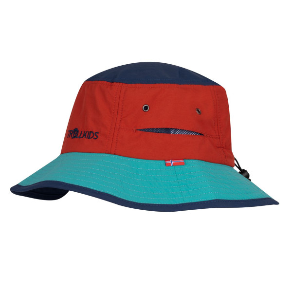 Kids Trollfjord Hat Red/Coral/Blue