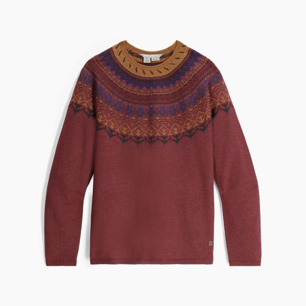 Westlands Fairisle Crew W Wild Rhubarb