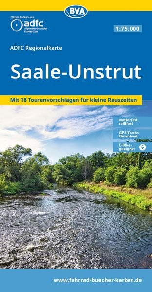ADFC-Regionalkarte Saale-Unstrut 1:75.000