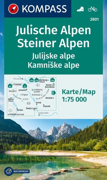 Wanderkarte 2801 Julische Alpen Steinern. Alpen