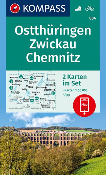 Wanderkarte 804 - Ostthüringen,Zwickau,Chemnitz