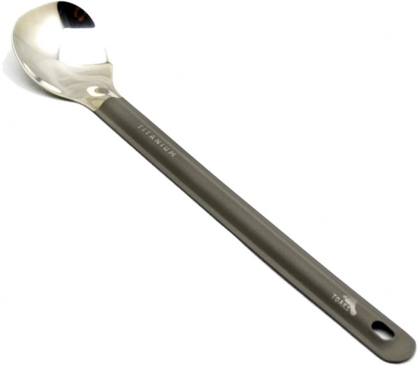 Titanium Long Handle Spoon with Polished Bowl