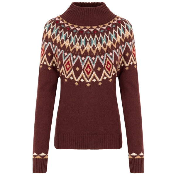Indu Mock Neck W merlot