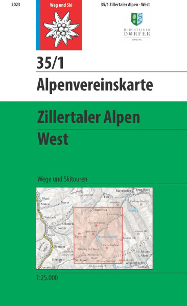 AV-Karte 35/1 - Zillertaler Alpen West